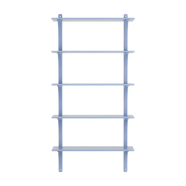 Levi 90 Hylde Stor Aluminium/Blå/Ask