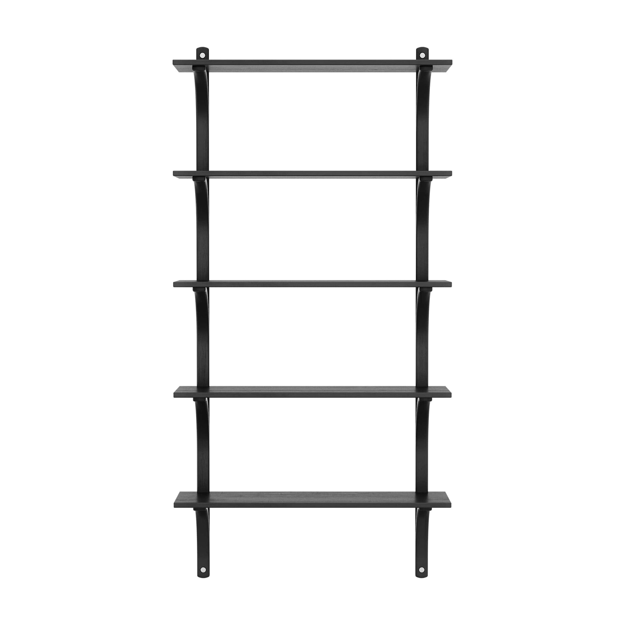 Levi 90 Hylde Stor Aluminium/Sort Ask