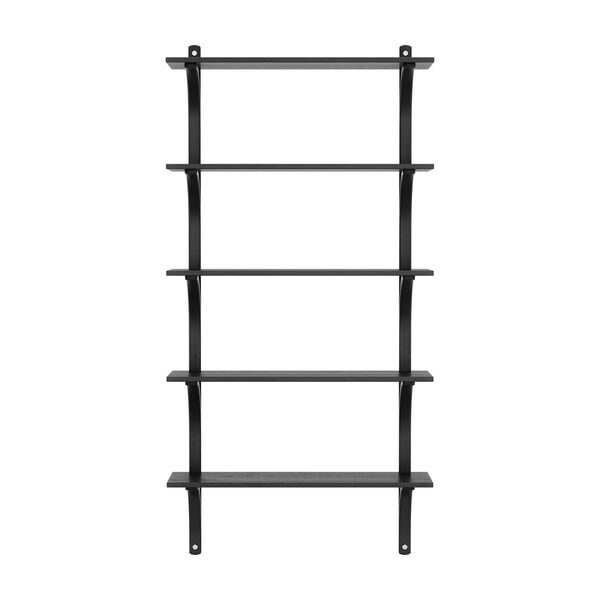 Levi 90 Shelf Large Aluminum/ Black Ash