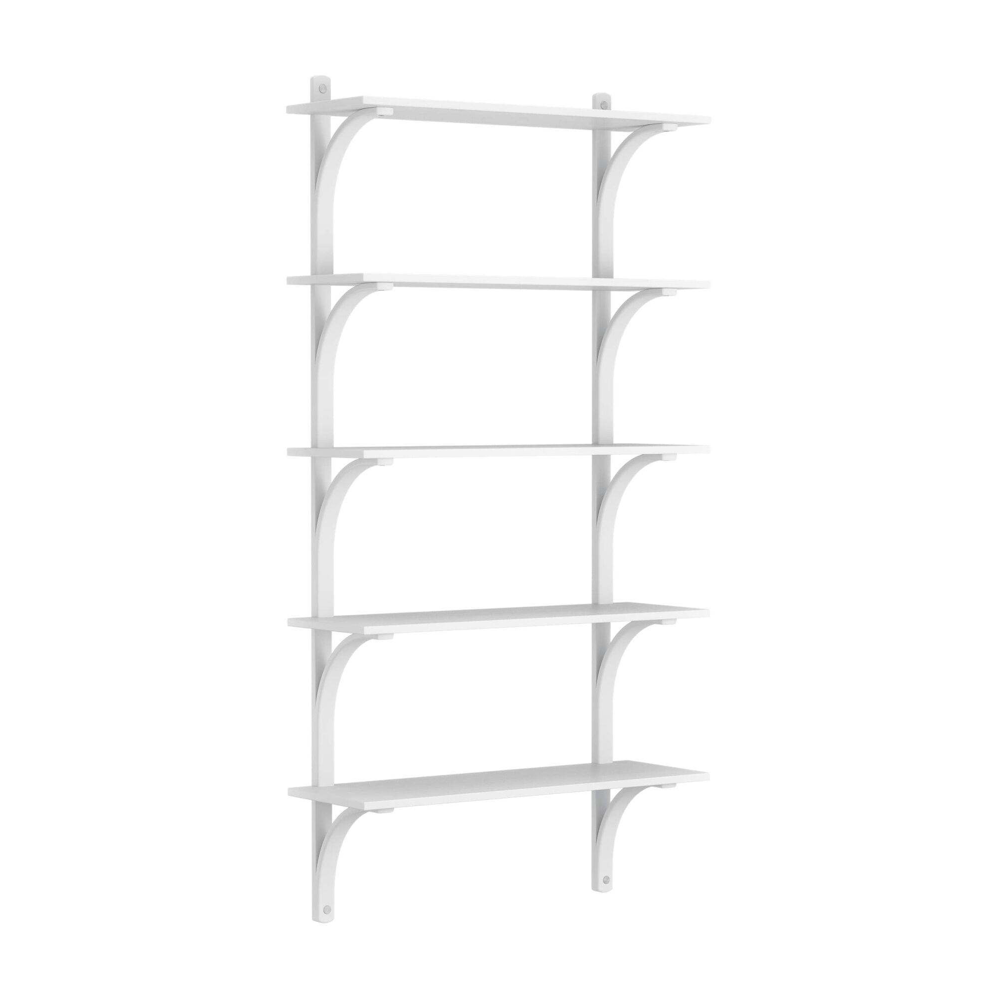 Levi 90 Hylle Stor Aluminium/ Hvit Ask