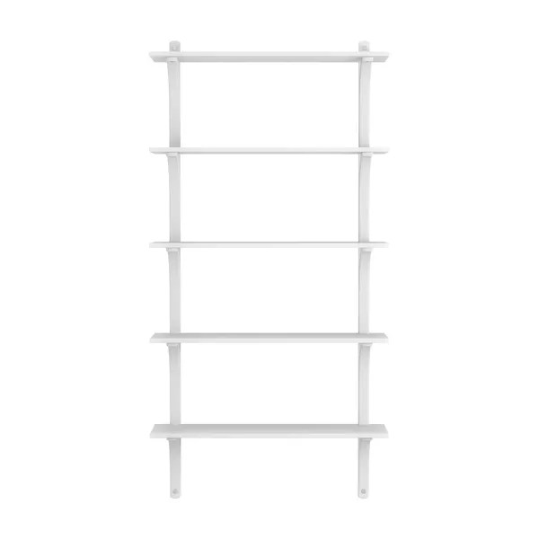 Levi 90 Shelf Large Aluminum/ White Ash