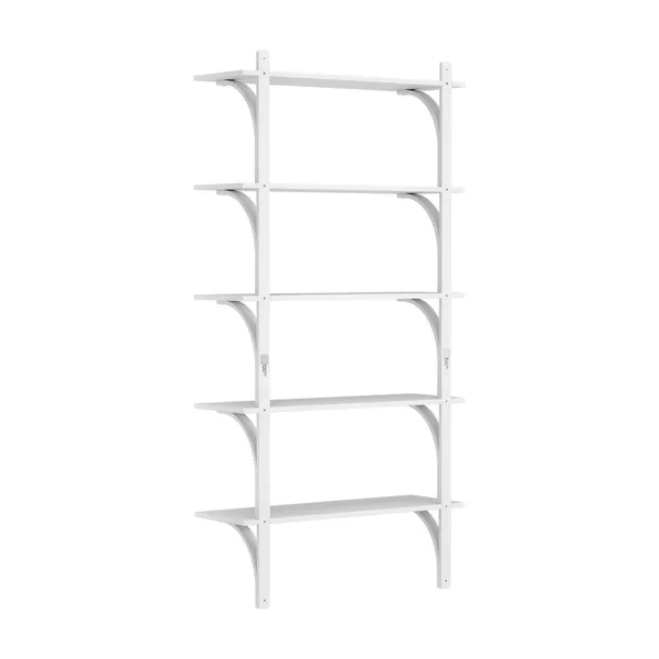 Levi 90 Shelf Large Aluminum/ White Ash