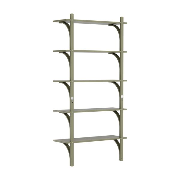 Levi 90 Shelf Grande Alluminio/Verde Muschio/Frassino