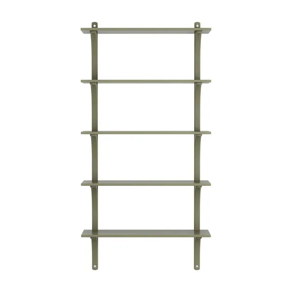 Levi 90 Planken Groot Aluminium/Mosgroen/Ash