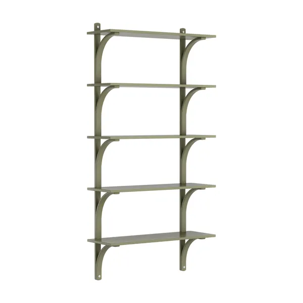Levi 90 Planken Groot Aluminium/Mosgroen/Ash