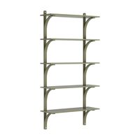 Levi 90 Planken Groot Aluminium/Mosgroen/Ash