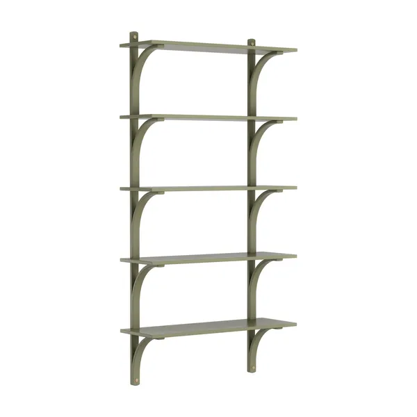 Levi 90 Shelf Large Brass/Moss Green/Ash