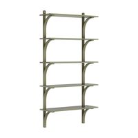 Levi 90 Shelf Large Brass/Moss Green/Ash
