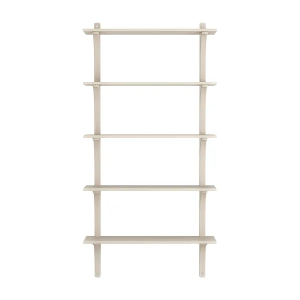 Levi 90 Shelf Large Aluminum/ White Pigmented Ash