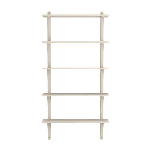 Levi 90 Shelf Large Brass/ White Pigmented Ash