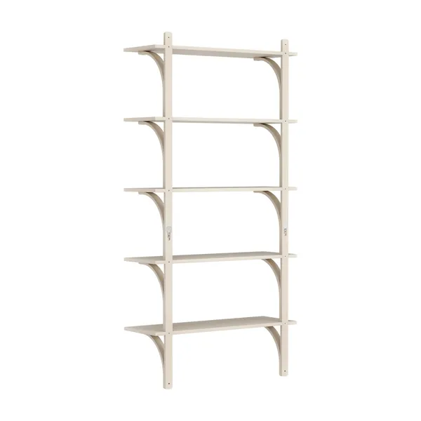 Levi 90 Shelf Large Brass/ White Pigmented Ash