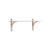 Levi 90 Shelf Small Brass/ White Pigmented Oak