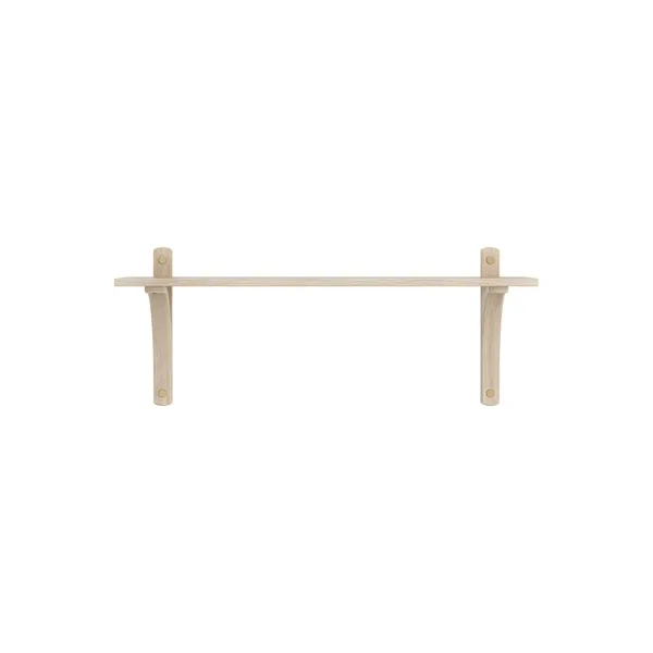 Levi 90 Shelf Small Brass/ White Pigmented Oak