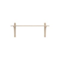 Levi 90 Shelf Small Brass/ White Pigmented Oak