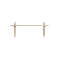 Levi 90 Shelf Small Aluminum/ White Pigmented Oak