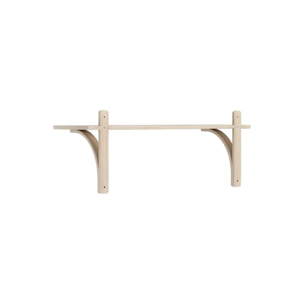 Levi 90 Shelf Small Aluminum/ White Pigmented Oak