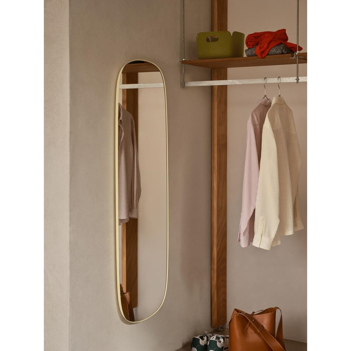 Framed Spejl 150x50 cm Taupe/Klar