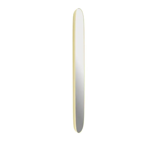 Framed Mirror 150x50 cm Light Yellow/ Clear