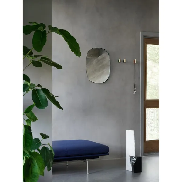 Framed Mirror 59x44 cm Light Yellow/ Clear