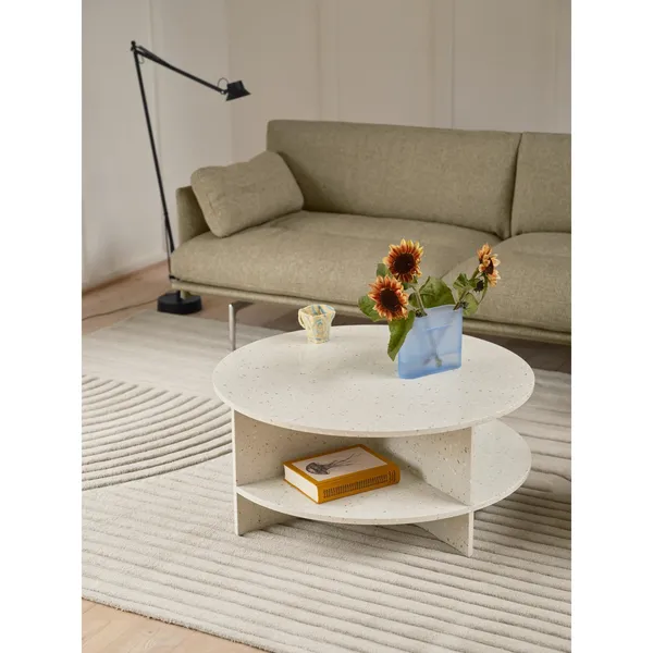 Halves Coffee Table Off-White/Terrazzo