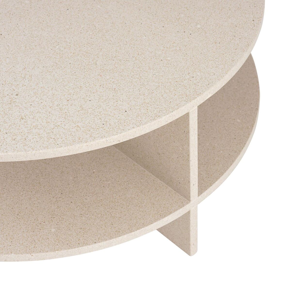 Table Basse Halves Taupe clair/Terrazzo