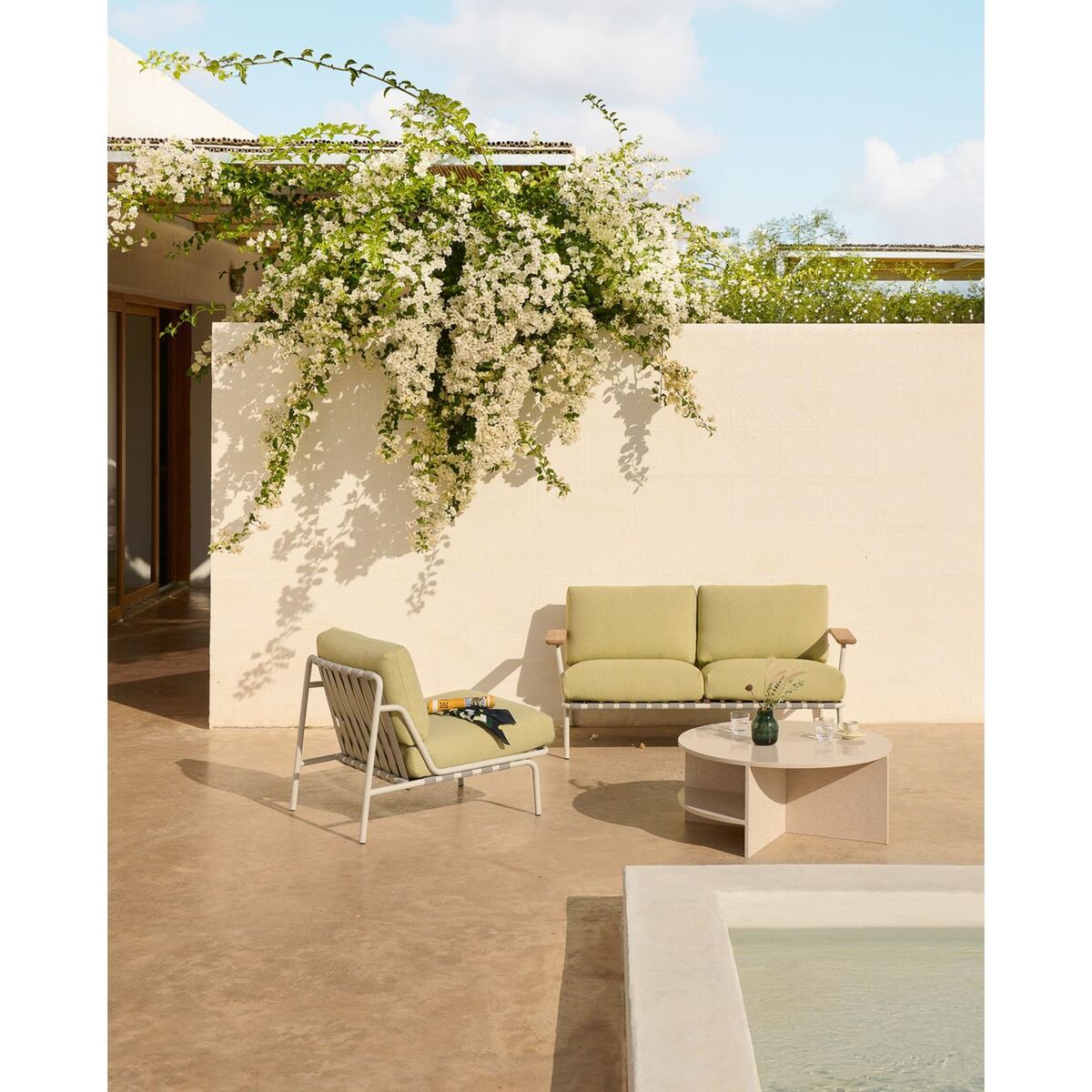 Table Basse Halves Taupe clair/Terrazzo