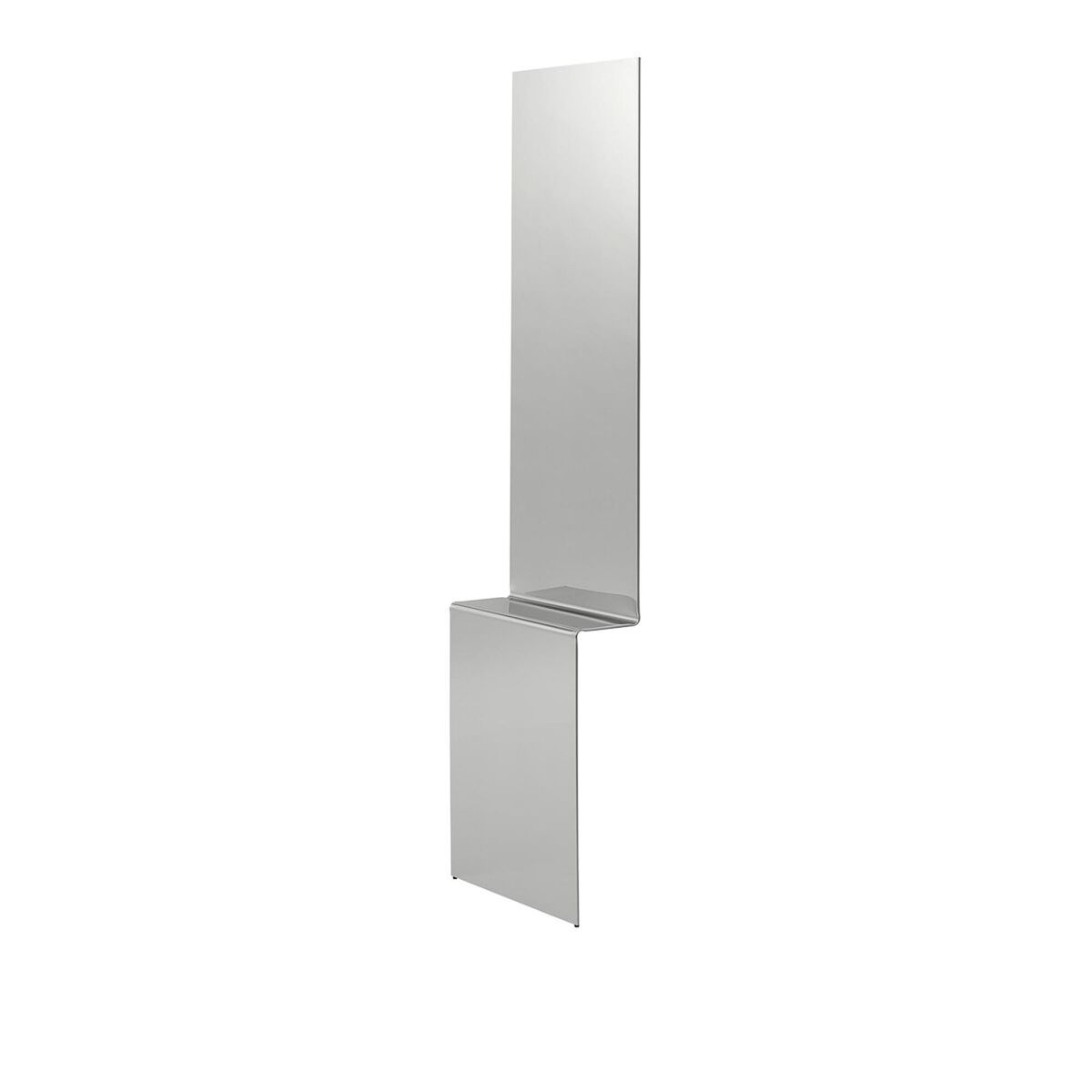 Pleat Spejl 227x57 cm Poleret Stål