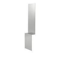 Pleat Spejl 227x57 cm Poleret Stål