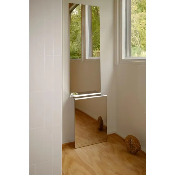 Pleat Mirror 227x57 cm Polished Steel