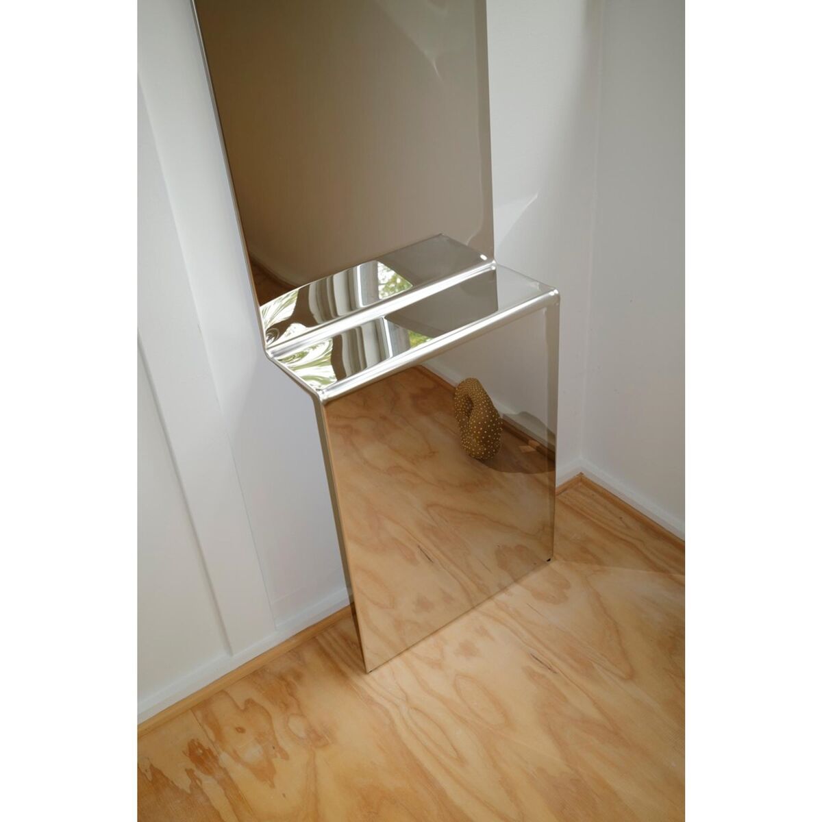 Pleat Spejl 227x57 cm Poleret Stål
