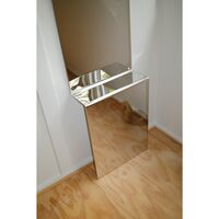 Pleat Spejl 227x57 cm Poleret Stål