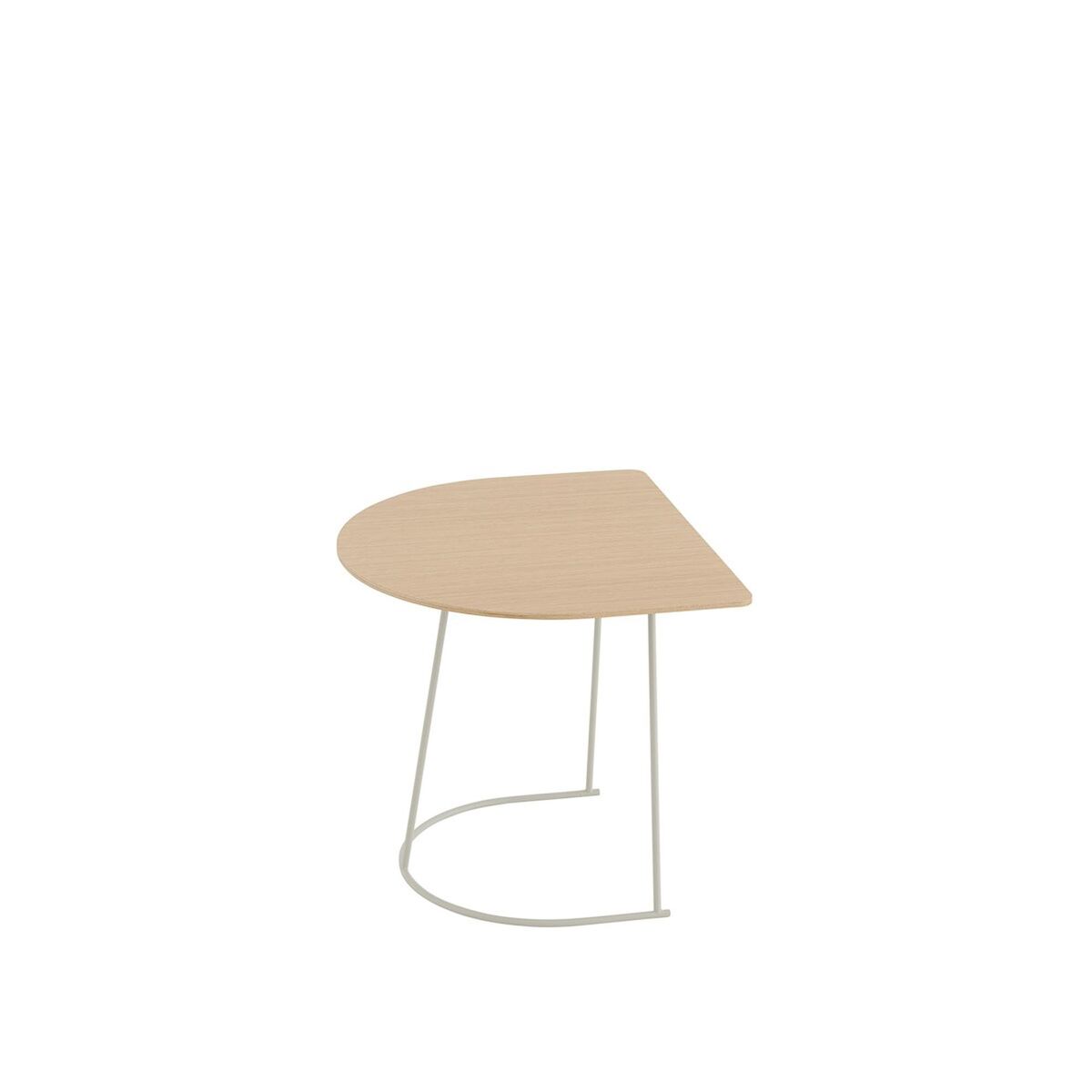 Airy Coffee Table Half Size Lacquered Oak/ Off White