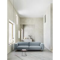 Airy Coffee Table Half Size Lacquered Oak/ Off White