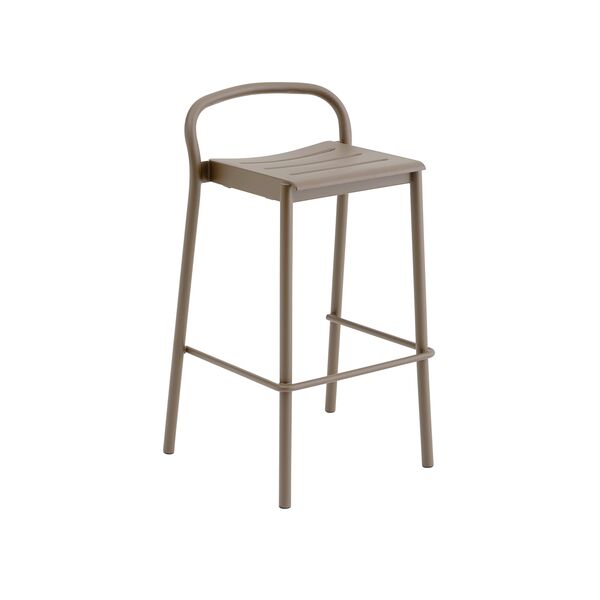 Linear Steel Bar Stool 75 cm Taupe