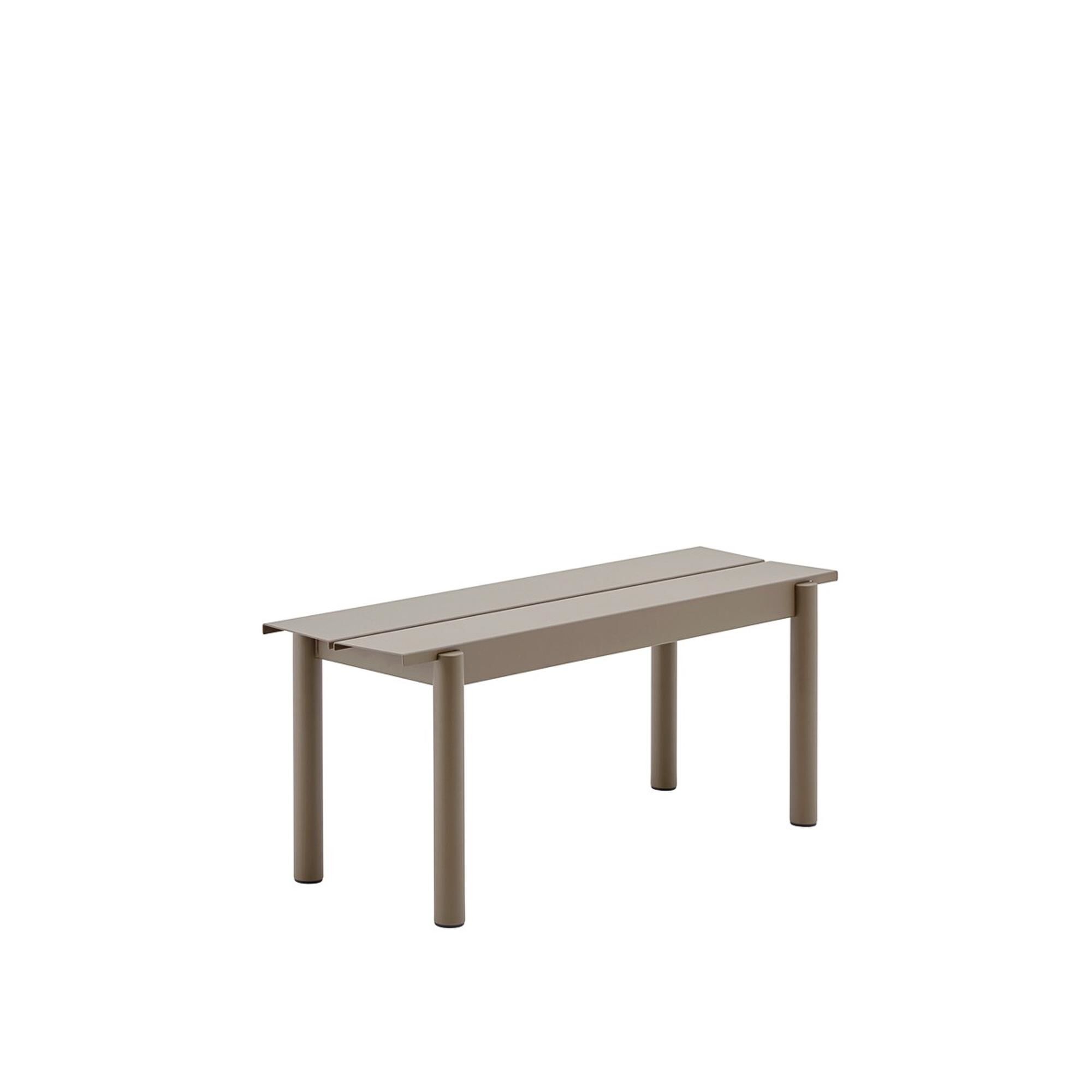 Lineær Stålbenk 110 x 34 cm Taupe
