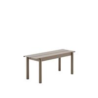 Lineare Stahlbank 110 x 34 cm Taupe