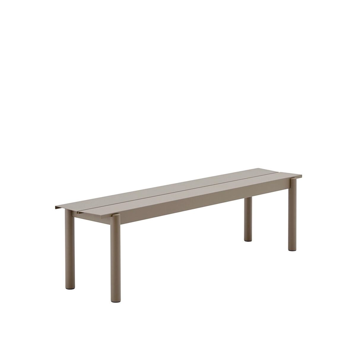 Lineær Stålbenk 110 x 34 cm Taupe