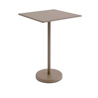 Linear Steel Café Garden Table 105x70 cm Taupe