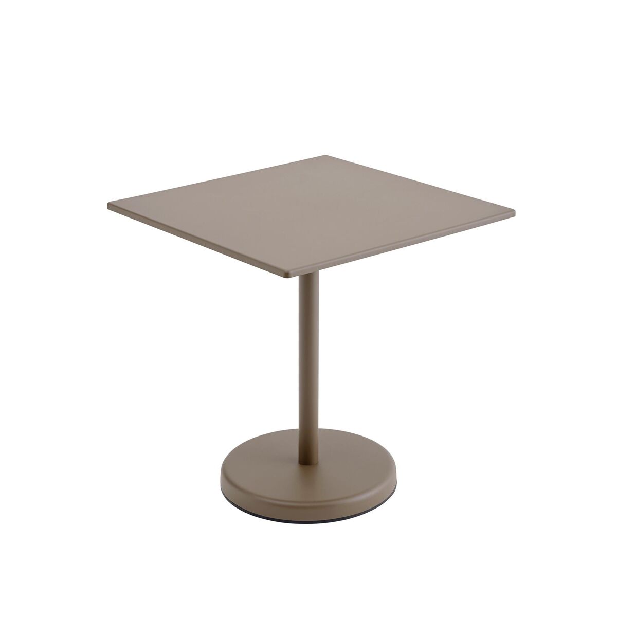 Linear Stahl-Café-Gartentisch 73x70 cm Taupe