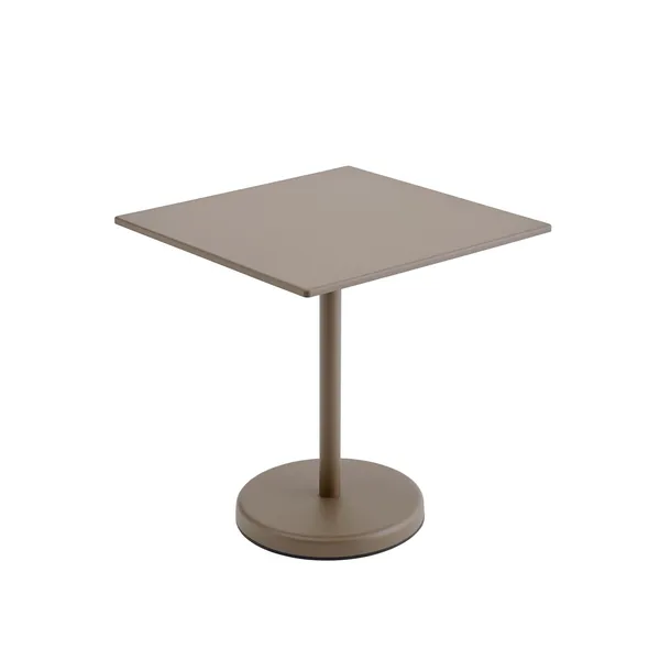 Linear Steel Café Garden Table 73x70 cm Taupe