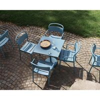 Linear Stahl-Café-Gartentisch 73x70 cm Taupe