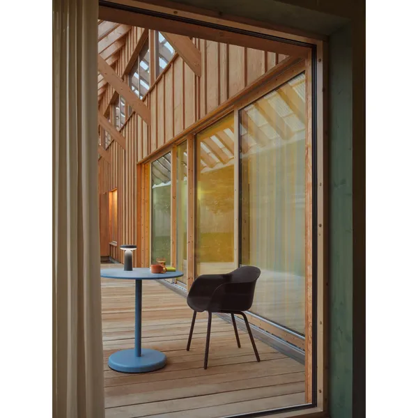 Linear Stahl-Café-Gartentisch 70x105 Taupe