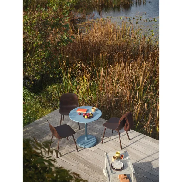 Linear Stahl-Café-Gartentisch 70x105 Taupe