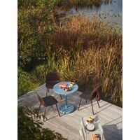 Linear Stahl-Café-Gartentisch 70x73 Taupe