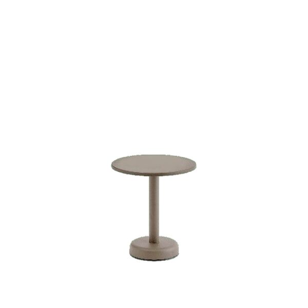 Tavolino da Caffè da Esterno Linear Steel Ø42 Taupe