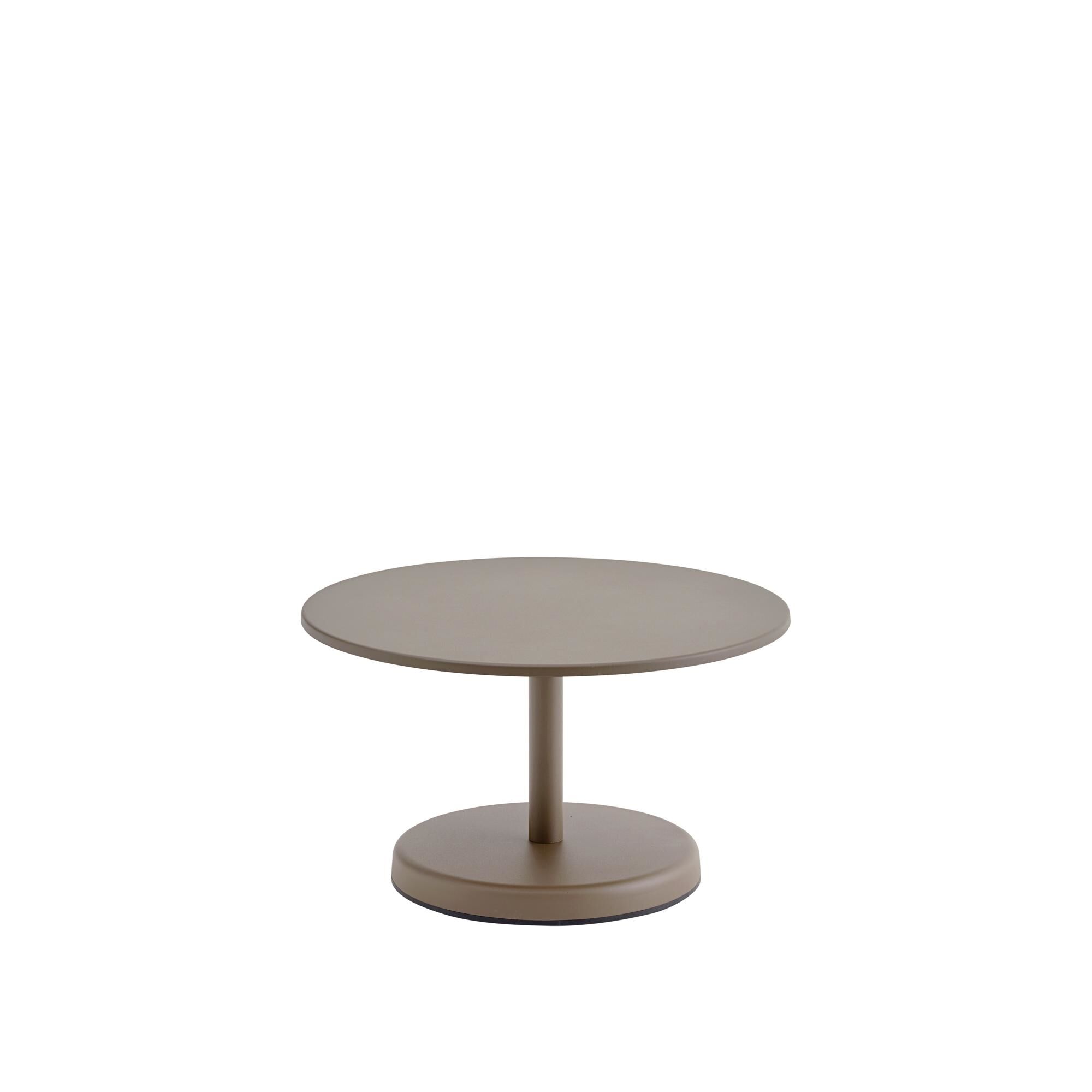 Linear Steel Utendørs Salongbord Ø70 Taupe