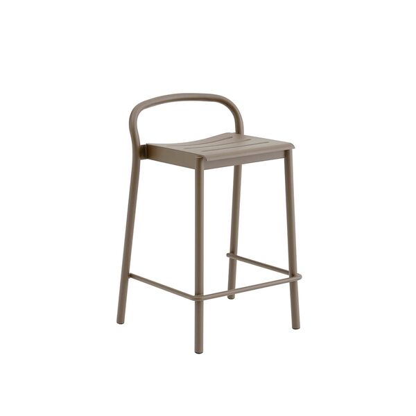 Linear Stalen Barkruk 65 cm Taupe
