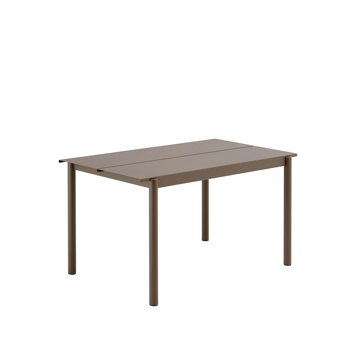 Linear Stahltisch 140x75 cm Taupe
