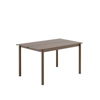 Linear Stahltisch 140x75 cm Taupe