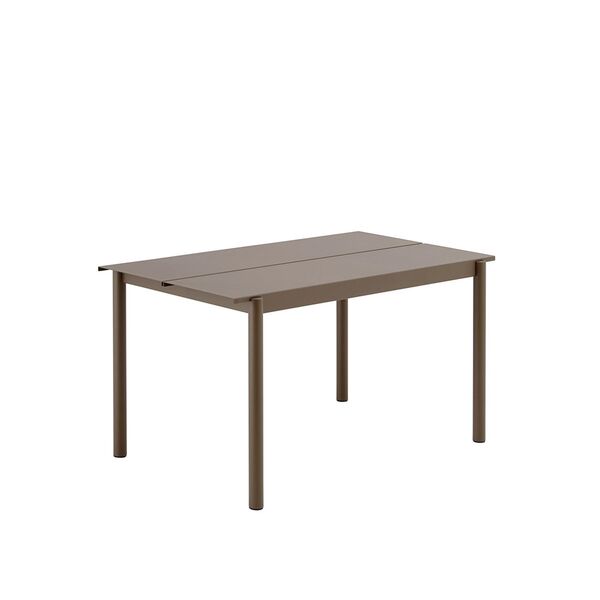 Linear Stahltisch 140x75 cm Taupe